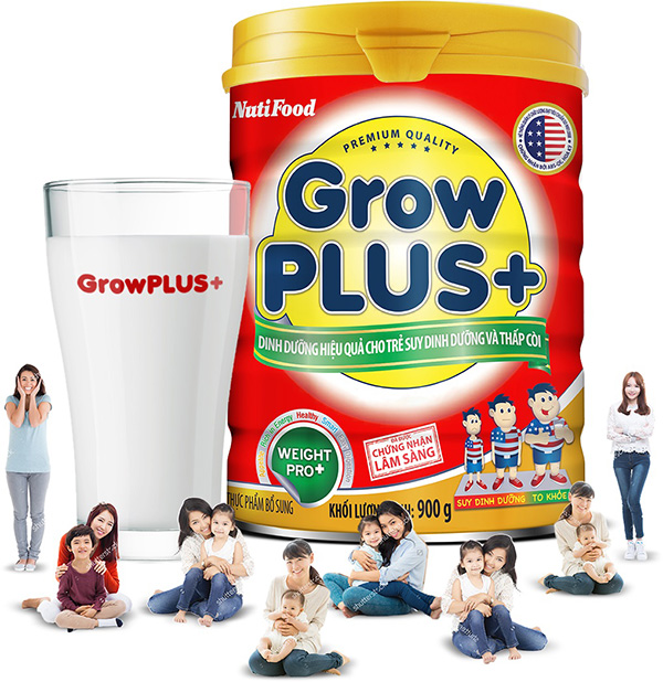 Sữa Grow Plus đỏ Nutifood 900g (trẻ từ 1 tuổi trở lên)