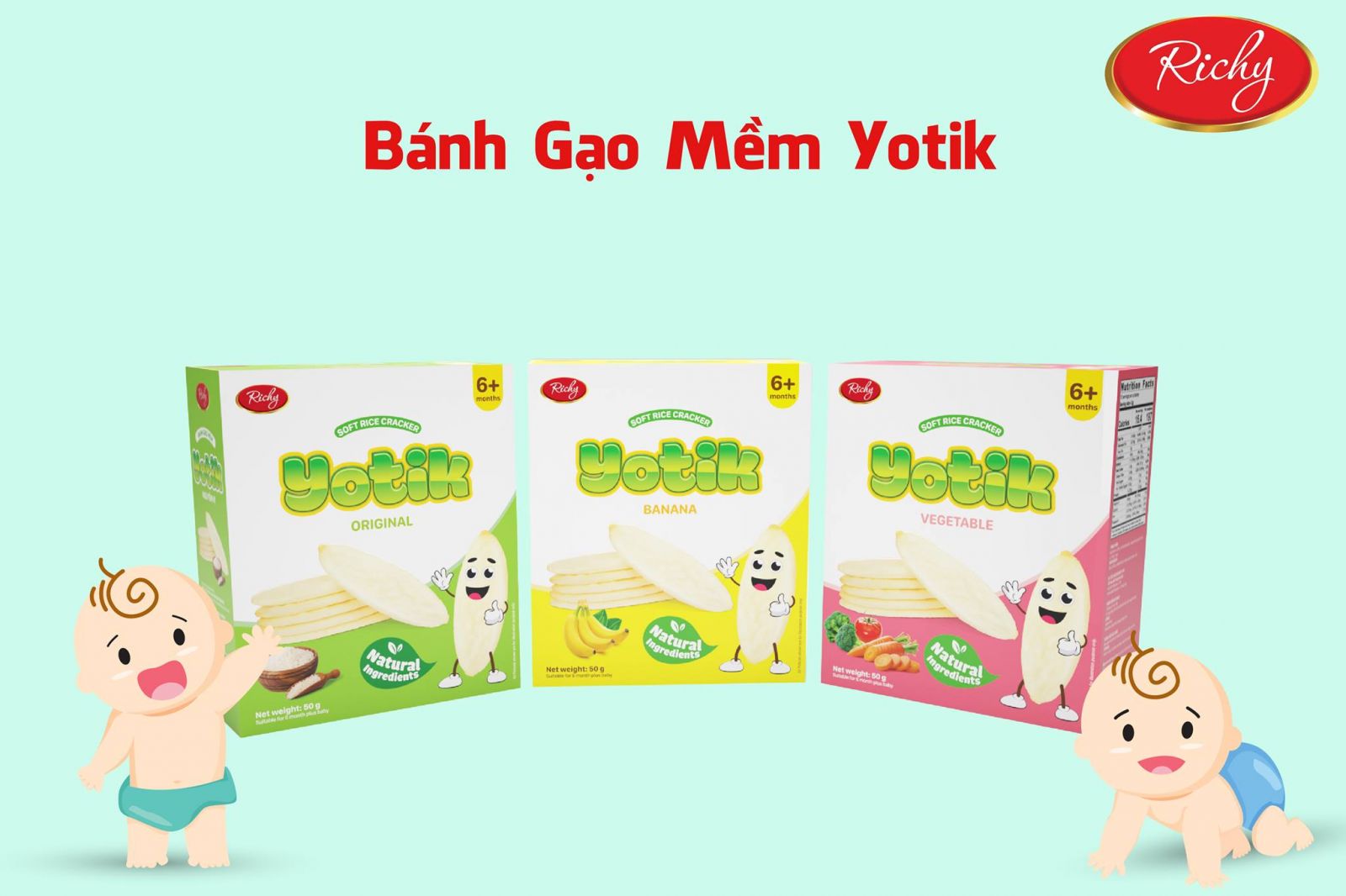 Bánh gạo mềm Yotik Richy