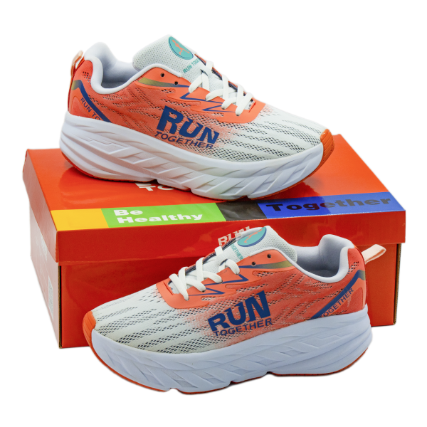 Giày Thể Thao Chạy Bộ Sneaker Màu Cam Đế Cao Run Together - Giày Gắn Chip Từ NFC 