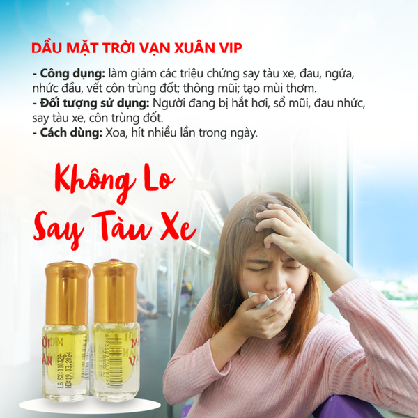 Mặt trời Vạn Xuân VIP Dạng Lăn - Không Lo Say Tàu Xe