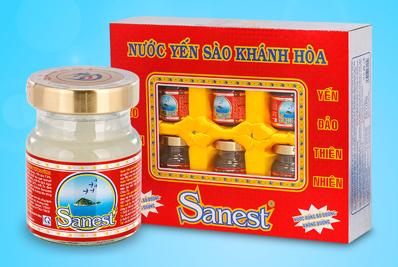 Nước Yến Sào Sanest lọ kiêng 70ml, hộp 6 lọ