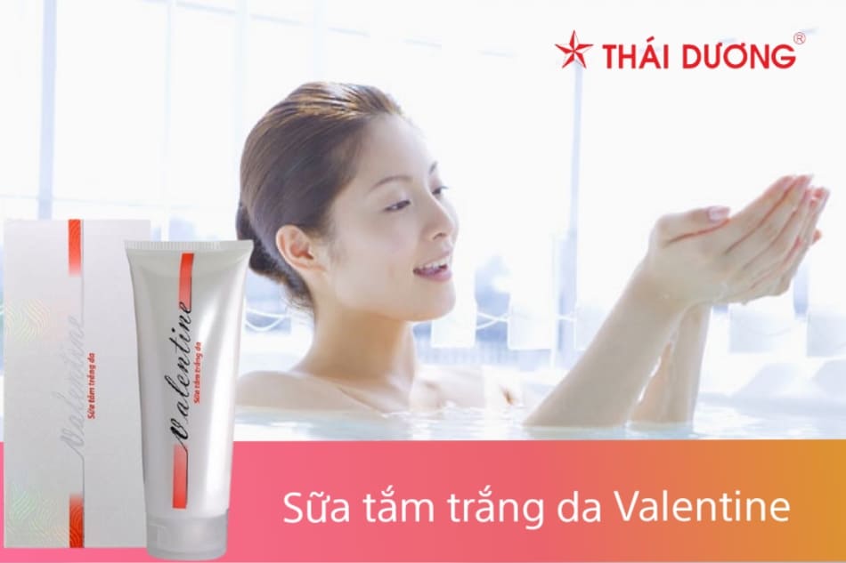 Sữa tắm trắng da Valentine - Giúp phòng ngừa viêm tắc lỗ chân lông, dị ứng da, viêm da, mụn trứng cá