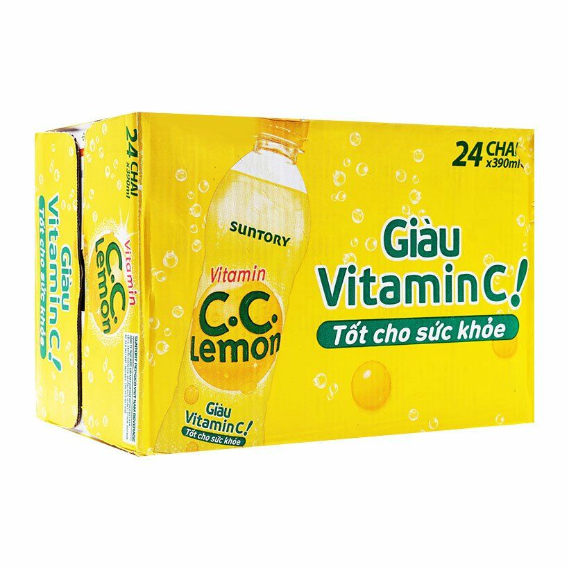 Nước giải khát Vitamin C có gas vị chanh CC Lemon Pepsi 24 chai