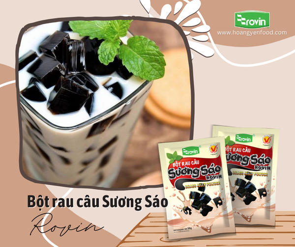 Bột Rau Câu Sương Sáo Rovin 50g Hoàng Yến - Thanh Mát, Giàu Chất Xơ