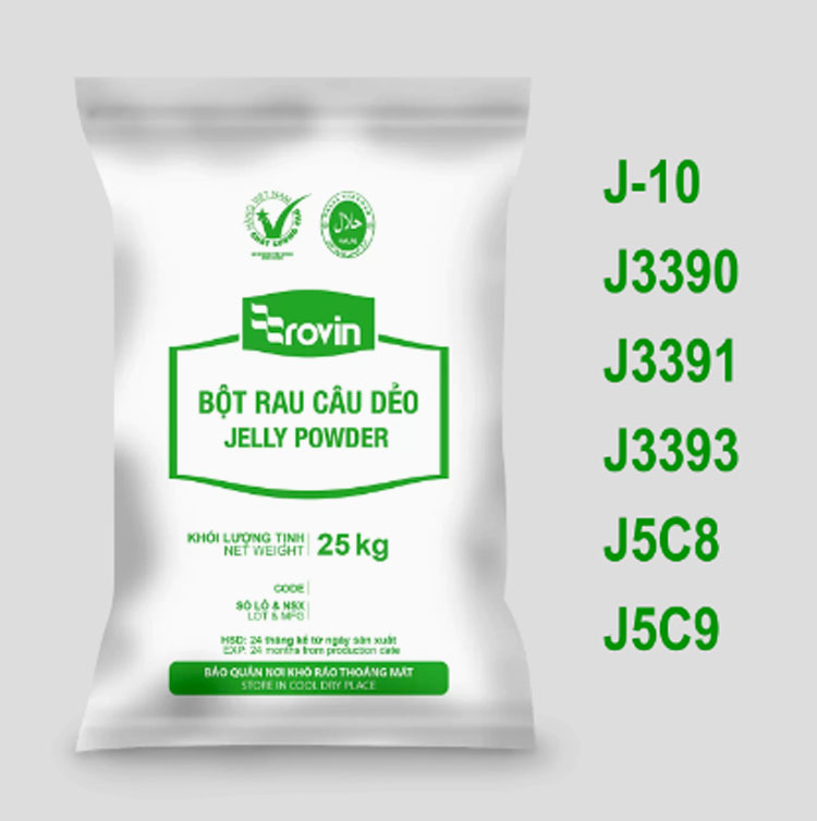 Bột Rau Câu Dẻo Jelly Rovin Bao 25kg Hoàng Yến - Vị Ngon Thanh Mát