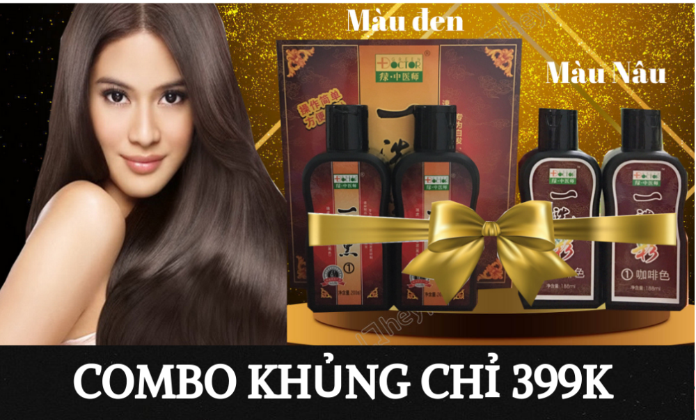 Combo dầu gội nâu hạt dẻ sâm Thụy Hổ