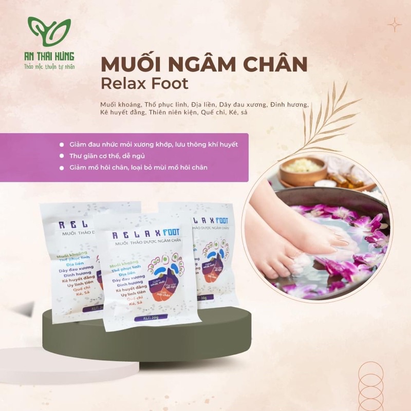 Muối Ngâm Chân Thảo Dược An Thái Hưng - Giảm Đau Xương Khớp, Lưu Thông Khí Huyết