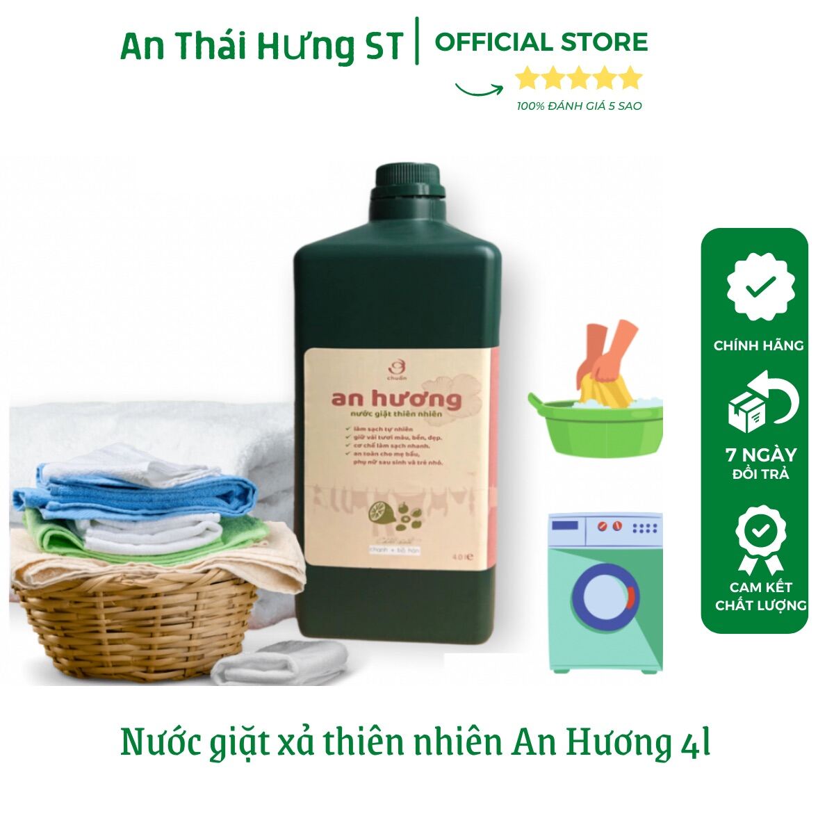 Nước Giặt An Hương Thái Hưng – Trắng Sáng Và Giữ Vải Luôn Tươi Màu