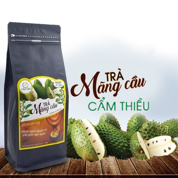 Trà mãng cầu 500g túi đen Cẩm Thiều - SP OCOP 4 Sao Quốc Gia