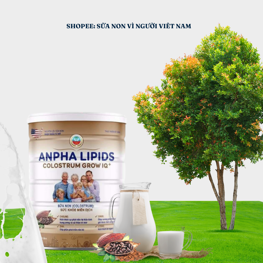 Sữa Non Anpha Lipids Colostrum IQ+ Vì Người Việt - Tăng Cường Sức Khỏe 