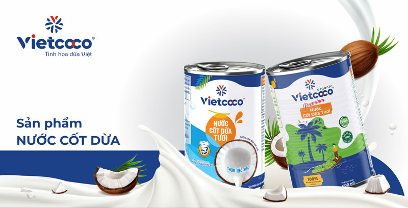 Nước cốt dừa tươi Premium Organic Vietcoco