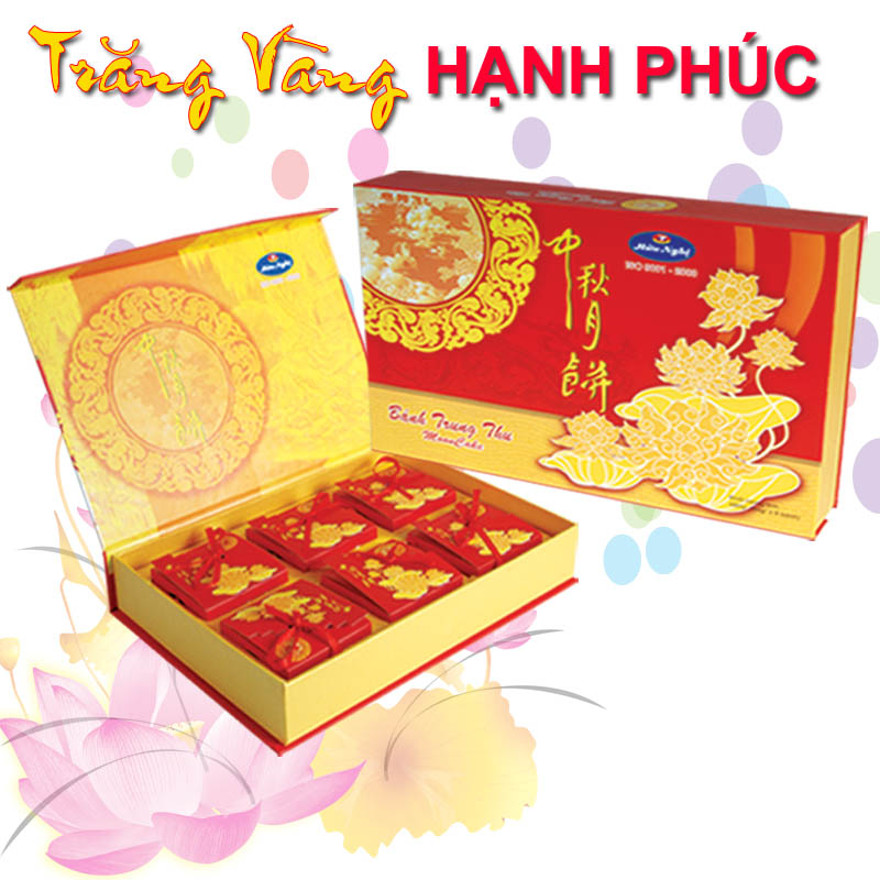 Bánh Trung thu Trăng Vàng Hạnh Phúc Hữu Nghị