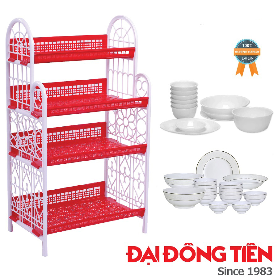 Kệ 4 tầng Đồng Tiền Đại Đồng Tiến N174