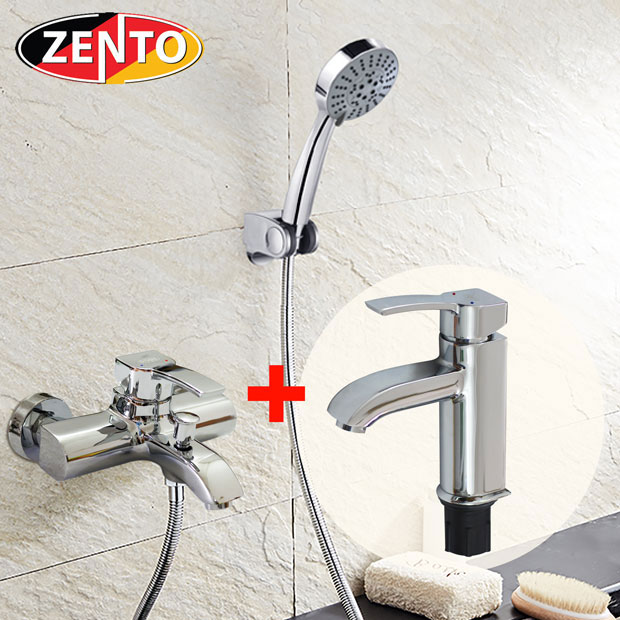 Cặp đôi sen tắm &amp; Vòi Lavabo Melody Series CB029 Zento