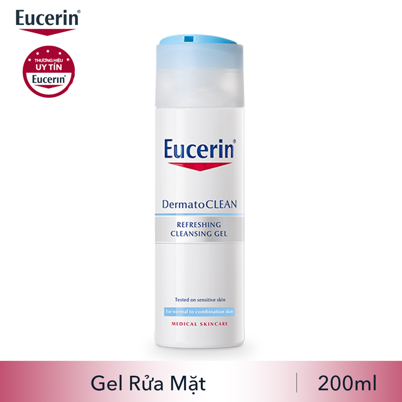 Gel rửa mặt tươi mát Eucerin Dermato Clean