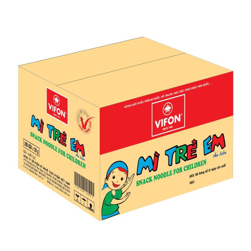 Thùng 200 gói mì trẻ em Vifon