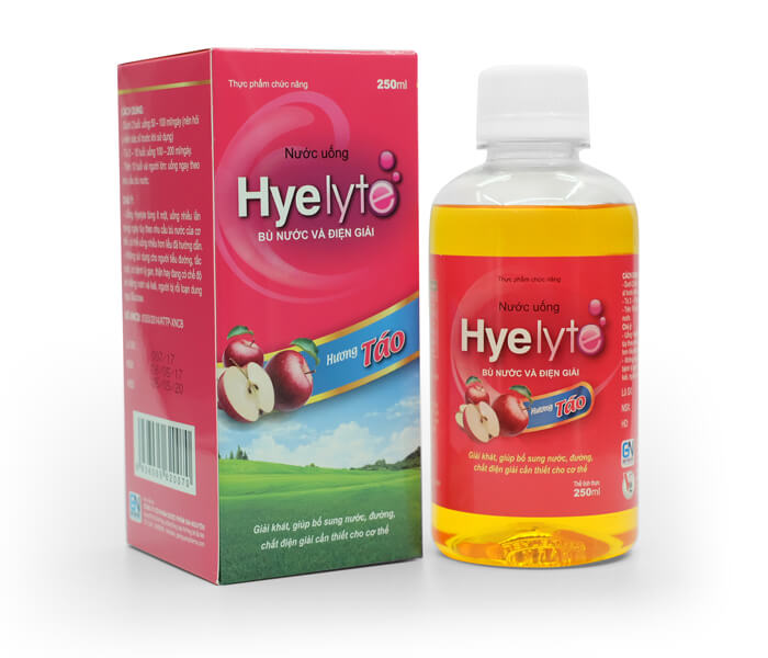 Nước uống bù nước và điện giải Hyelyte hương táo