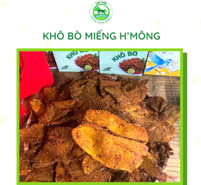 Khô Bò Miếng Lớn HTX Bò Mông Số 11 Giá Sỉ