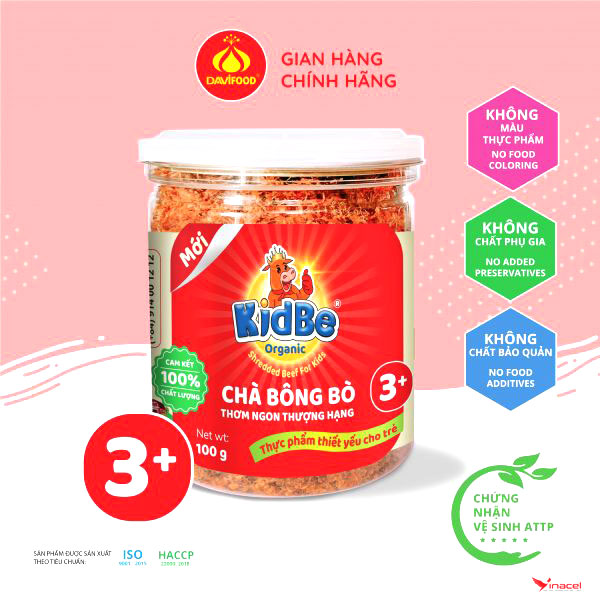 Chà Bông Thịt Bò Tươi Cho Bé Davifood Chính Hãng