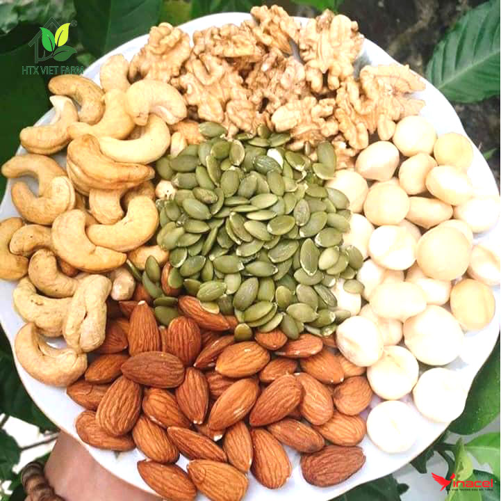 Mix Nuts 5 Loại Hạt Dinh Dưỡng Cao Cấp VietFarm Đắk Lắk Giá Sỉ