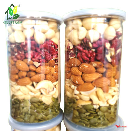 Mix Nuts 5 Loại Hạt Dinh Dưỡng Cao Cấp VietFarm - OCOP 3 Sao Đắk Lắk