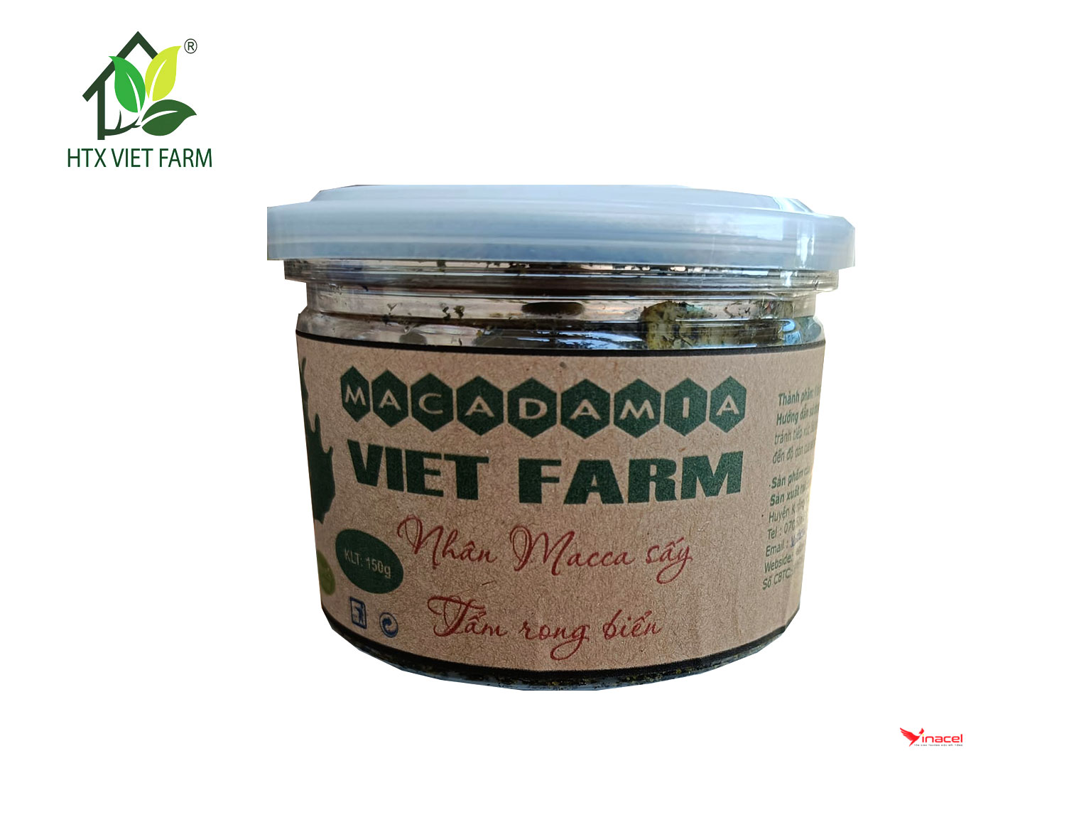 Nhân Hạt Macca Sấy Rong Biển VietFarm - OCOP 3 Sao Đắk Lắk