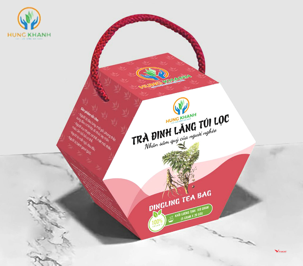 Trà Đinh Lăng Túi Lọc Hùng Khánh - Ocop 4 Sao Cà Mau