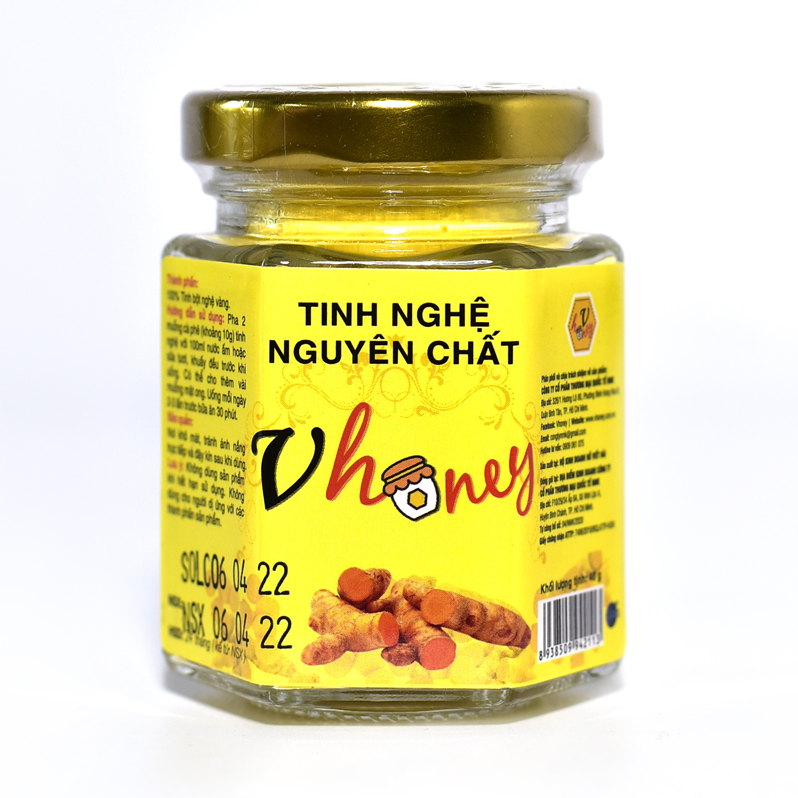 Tinh Nghệ Nguyên Chất Vhoney - Chứa Hàm Lượng Curcumin Rất Cao