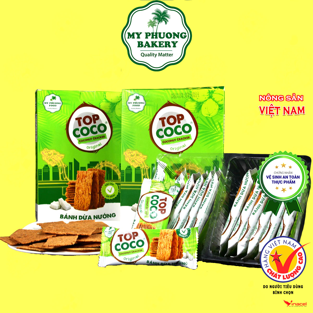 Bánh Dừa Nướng TOPCOCO Hộp 180g Mỹ Phương Food Mua Ở Đâu Đúng Giá?