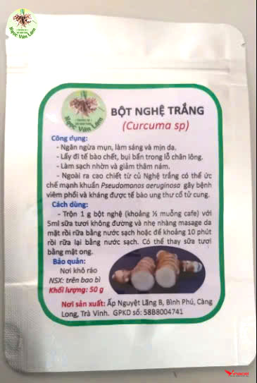 Bột Nghệ Trắng Ngọc Văn Lâm - OCOP 3 Sao Trà Vinh