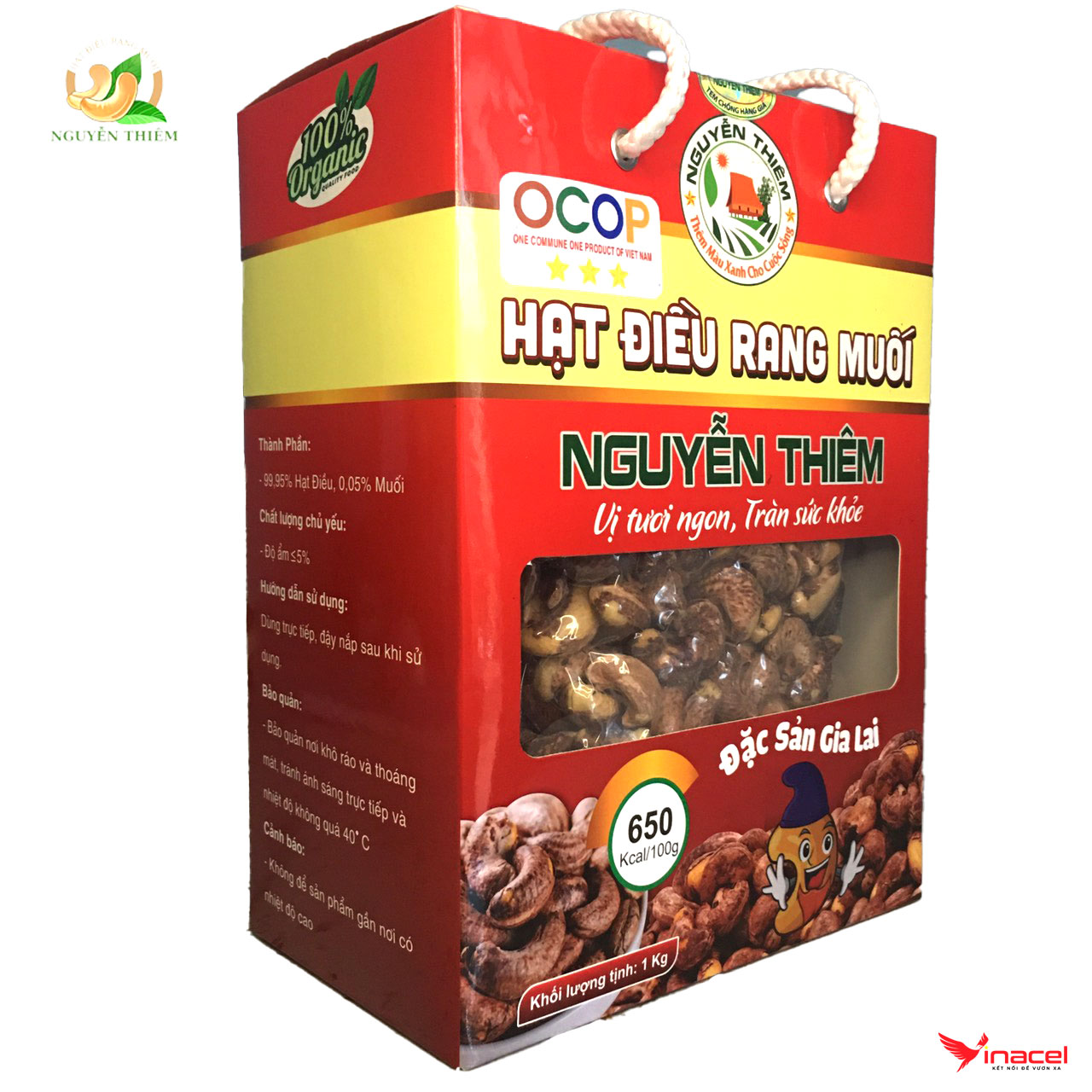 Hạt Điều Rang Muối Nguyễn Thiêm – OCOP 3 Sao Gia Lai