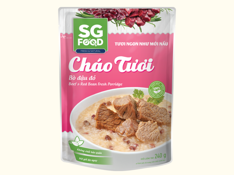 Cháo Tươi Bò Đậu Đỏ Sài Gòn Food - Thơm Ngon Bổ Dưỡng