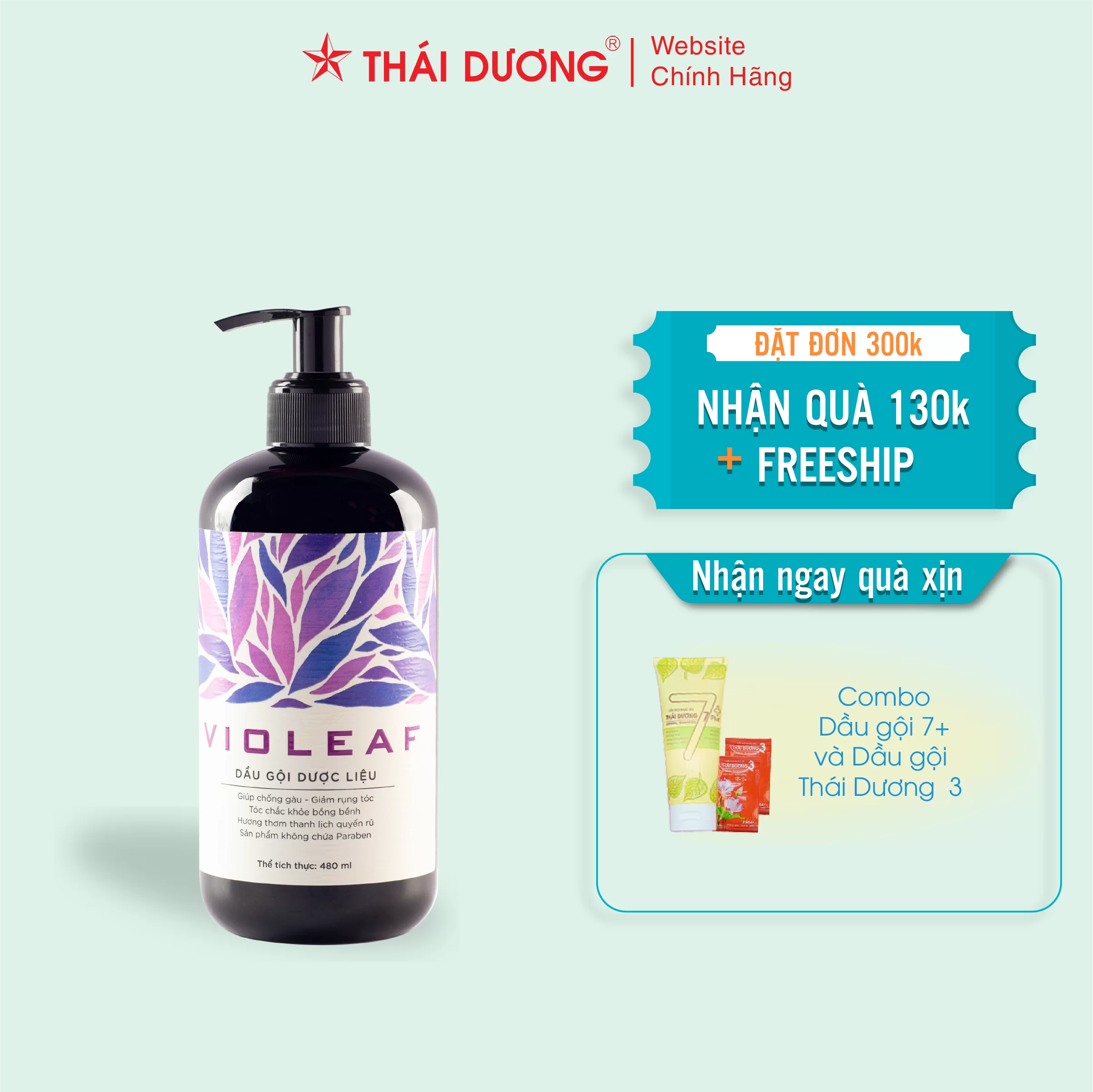 Dầu Gội Dược Liệu Violeaf Sao Thái Dương – Làm Sạch, Giảm Dụng Tóc Hiệu Quả