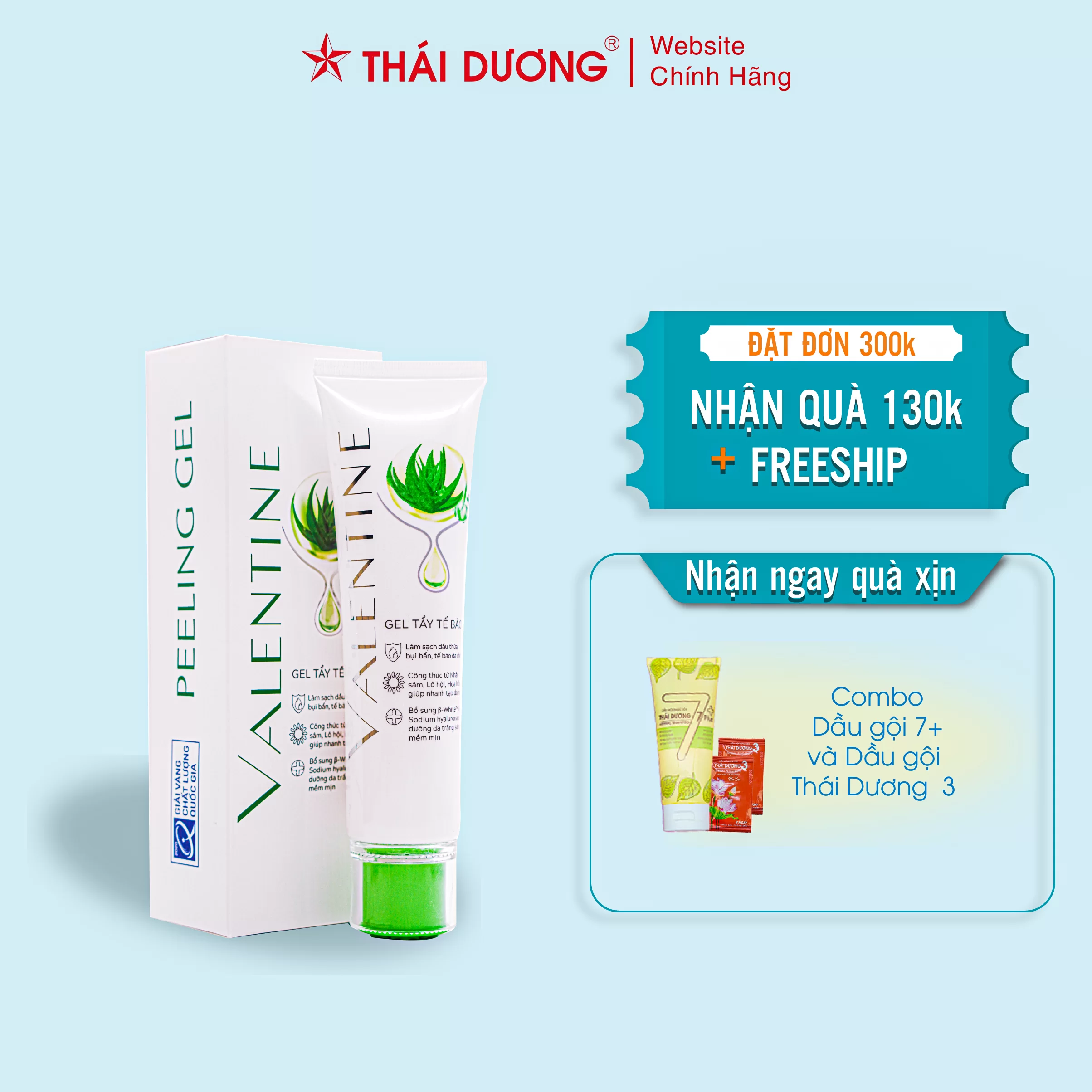 Gel tẩy tế bào Valentine Sao Thái Dương - Giúp Da Luôn Căng Đầy Sức Sống