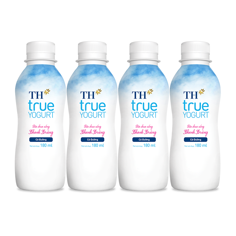 Sữa Chua Uống Thanh Trùng TH True YOGURT Có Đường - Giữ Trọn Các Dưỡng Chất