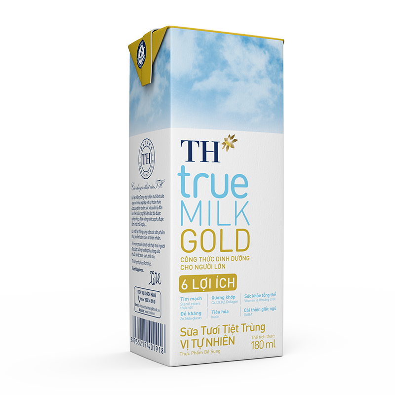 Sữa Tươi Tiệt Trùng Vị Tự Nhiên TH True MILK GOLD – Công Thức Dinh Dưỡng Cho Người Lớn Tuổi