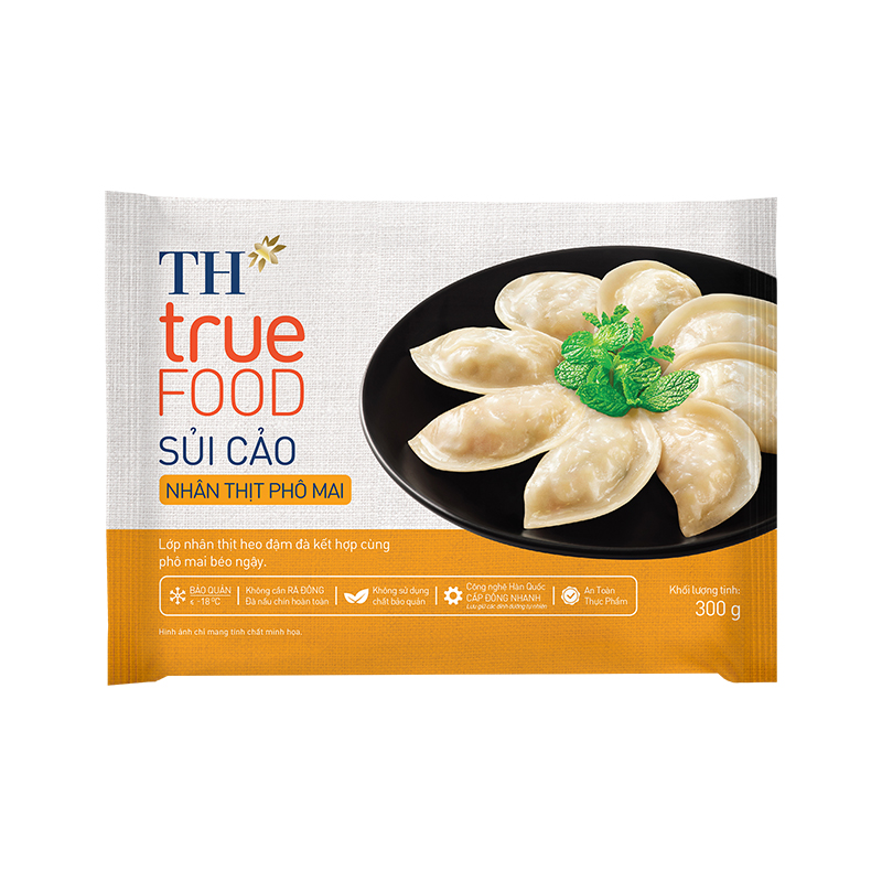 Sủi Cảo Nhân Thịt Phô Mai TH True Food - Thơm Ngon, Dinh Dưỡng