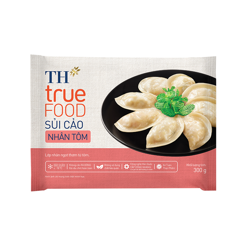 Sủi Cảo Nhân Tôm TH True Food - Ngọt Thơm Dinh Dưỡng