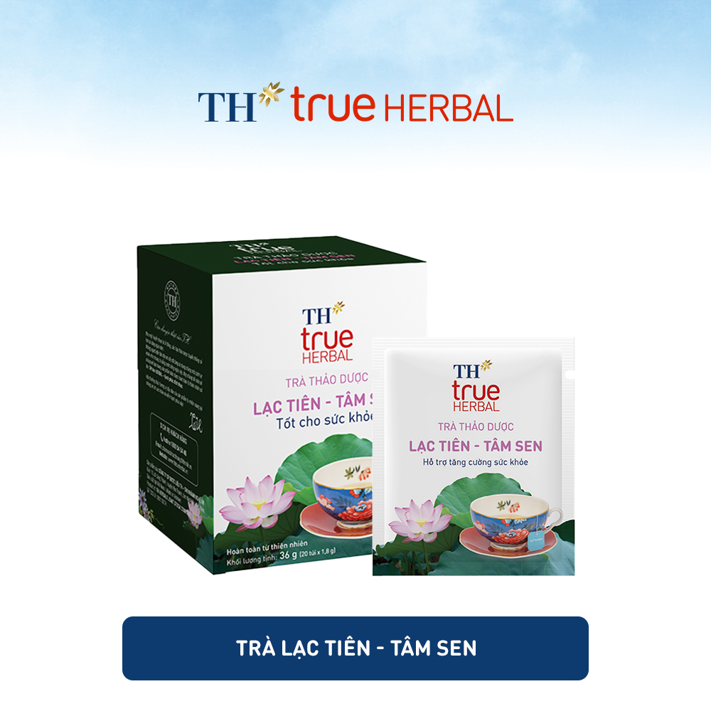 Trà Thảo Dược Lạc tiên – Tâm Sen TH True Herbal - An Thần, Cải Thiện Giấc Ngủ