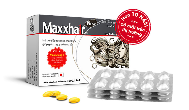 TPBVSK Viên Uống Maxxhair Thái Minh Pharma – Giúp Tóc Mọc Nhanh, Giảm Gãy Rụng