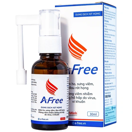 Xịt Họng AFree Thái Minh Pharma - Giảm Ho, Sưng Viêm, Rát Họng