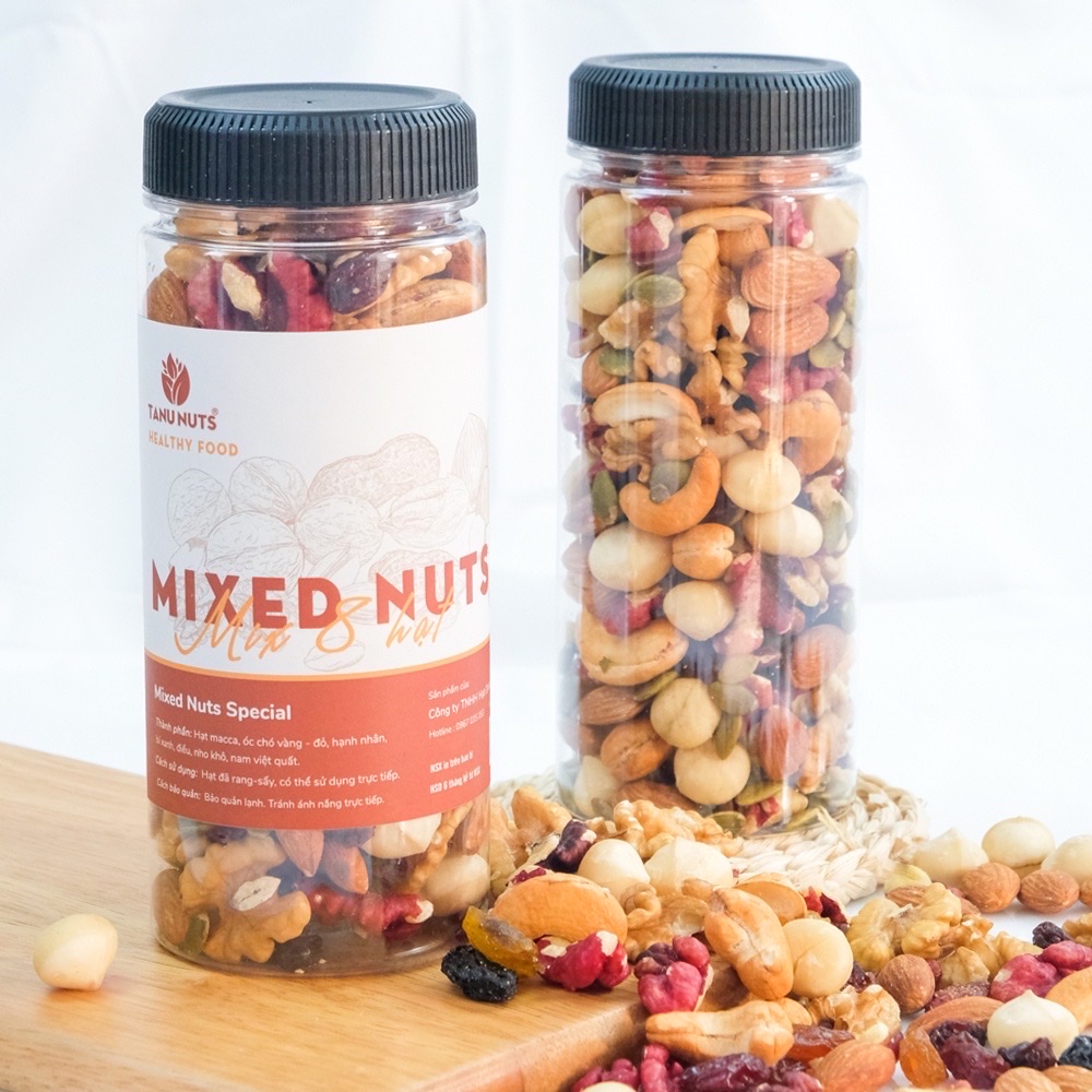 Hạt Dinh Dưỡng Trộn 8 Loại Hạt Tanu Nuts DBFOOD - Giàu Dinh Dưỡng